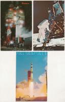 5 db MODERN űrhajós képeslap: Amerikai űrrepülés / 5 modern American astronauts and spaceshuttle motive postcards