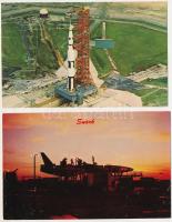 5 db MODERN űrhajós képeslap: Amerikai űrrepülés / 5 modern American astronauts and spaceshuttle mot...