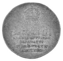 Habsburg Birodalom 1792. "I. Ferenc budai koronázására" Bécs, Ag koronázási zseton "L...