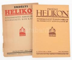 1926 Erdélyi Helikon próbakötet I. évf 6. szám. Főszerk.: Kós Károly. + II. évf 10. szám.