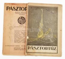 1922 Pásztortűz c. erdélyi magyar irodalmi és művészeti folyóirat 2 db szám VIII. évf 1, szám