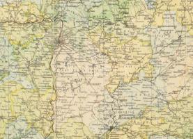 Magyarország térképe a trianoni határok feltüntetésével, 1:500 000, kiadja: Magyar Földrajzi Intézet...