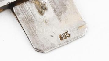 filigrán ezüst (Ag) karkötő, markazit kövekkel, jelzett bruttó: 34g