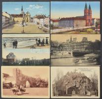 Kb. 80 db RÉGI külföldi város képeslap vegyes minőségben / Cca. 80 pre-1945 mostly European town-view postcards in mixed quality