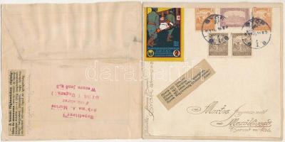 1921 Tüzes Nyelvek - Schima András (1882-1959) győri iparművész rajza és saját levele Martosnak Mező...