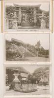 7 db RÉGI és MODERN japán város képeslap + 1 leporello / 7 pre-1945 and modern Japanese town-view po...