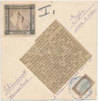 1921 Andrássy - Haller féle nász - Schima András Bandi (1882-1959) győri iparművésznek címzett levél...