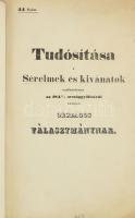 1843 Tudósítása a' sérelmek és kivánatok rendbesedésére az 1843/4 országgyűlésérül kiküldetett országos választmányának. [Batthyány Imre főlovászmester elnöklete alatt] A munka hét r észben mutatja be a vármegyék közös és egyéni sérelmeit és kívánatait, a Horvát-Dalmát és Szlavón területek, a szabad királyi városok, a megválaszolatlan és az 1840. országgyűlésen már felterjesztett és most a király elé felterjeszteni kívánt, összegyűjtött sérelmek. 21+9+16+71+10+5 p. Kiadói papírkötésben