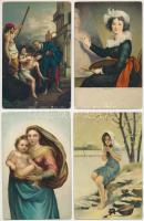 30 db RÉGI Stengel művész képeslap vegyes minőségben, közte litho / 30 pre-1945 Stengel art postcards in mixed quality, some litho