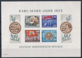 NDK 1953 Marx blokk vágott Mi 9 B (Mi EUR 100.-)