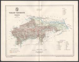 1897 Varasd vármegye térképe, terv.: Gönczy Pál, 1 : 450.000, Bp., Posner Károly Lajos és fia, a Pallas Nagy Lexikona melléklete, 23,5x30 cm + Csongrád megye térképe, 1 : 500.000, Bp., Franklin-Társulat, ragasztott, 32x24 cm