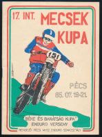 1985 A 17. Nemzetközi Mecsek Kupa motorverseny ismertető füzete reklámokkal, szép állapotban, 24p