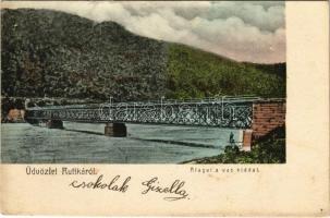 1903 Ruttka, Vrútky; Justh alagút a vasúti híddal / railway tunnel, railway bridge (fl)