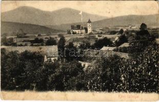 1927 Kövi, Gömör-Kövi, Kamenany; látkép. Vlachó János kiadása / general view (vágott / cut)