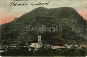 1907 Tiszolc, Tisovec; látkép, templom / general view, church