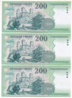 2006. 200Ft (3db) "FA, FB, FC" T:UNC,AU