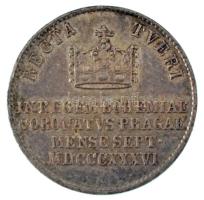 Habsburg Birodalom 1836. "I. Ferdinánd prágai koronázása" Ag koronázási zseton. "FERD...