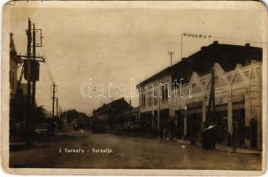 Tornalja, Tornallya, Safárikovo, Tornala; utca, Keleti, Lax, Blicz, Baksay üzlete / street view, shops (EM)