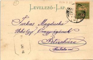1904 Lőcse, Levoca; Erzsébet tér. Singer kiadása / square (EK)
