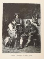 4 db régi német és osztrák festők (Christian Eduard Böttcher, Franz von Defregger, J. Raffel) munkái...