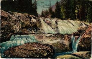 Tátra, Magas-Tátra, Vysoké Tatry; Tarpatak, Alsó vízesés. Feitzinger Ede Ph. No. 1063. / Kohlbach, Unterer Wasserfall / waterfall (EK)