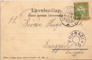 1906 Tátra, Magas-Tátra, Vysoké Tatry; Poprádi-tó. Cattarino S. kiadása 214. sz. / Popper-See / Popr...