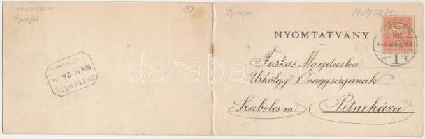 1904 Eperjes, Presov; 2-részes kihajtható panorámalap. Fénynyomat Divald műintézetéből / 2-tiled fol...