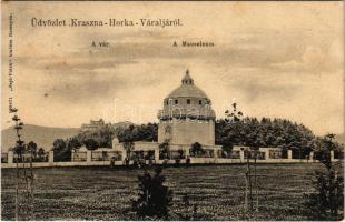 Krasznahorkaváralja, Krásnohorské Podhradie (Rozsnyó, Roznava); Krasznahorka vára, Andrássy mauzóleum / Hrad Krásna Horka / castle, mausoleum (fa)