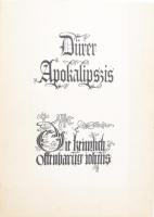 Dürer Apokalipszis. Bp., 1988, Képzőművészeti Kiadó. Nagy méretű, Dürer metszeteinek reprodukciót tartalmazó könyv. Kiadói papírkötés, tékában, jó állapotban, 49x35 cm