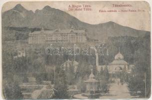 1912 Tátralomnic, Tatranská Lomnica (Magas-Tátra, Vysoké Tatry); Palota szálló. Kuszmann Gyula kiadása / Hotel Palace (r)