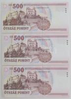 2008. 500Ft (3db) "EB" "EC" "ED" T:UNC,AU