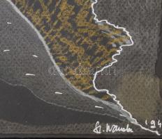 Szyksznian Wanda (1948-) Cím nélkül. Akvarell, papír. Jelzett . üvegezett keretben 17x22 cm