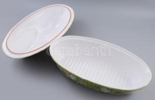 Pataki Kerámia nyulas sültes tál, kézzel festett, jelzett, hibátlan 42 cm