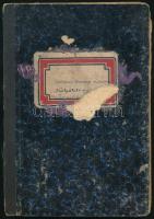 1950-1956 Locskai Ferenc rendőr szakaszvezető jegyzetei (nyomozástan, szakmai értekezletek, oktatások, stb.), összesen kb. 60 beírt oldal füzetben, sérült borítóval