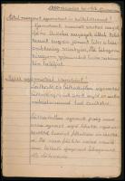 1950-1956 Locskai Ferenc rendőr szakaszvezető jegyzetei (nyomozástan, szakmai értekezletek, oktatáso...