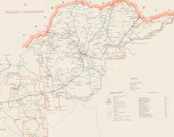 6 db területi vasútvonal térkép (debreceni vonalcsoport, miskolci vonalcsoport, stb.)