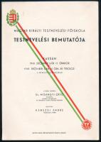 1943 A Magyar Királyi Testnevelési Főiskola testnevelési bemutatója Kassán, műsorfüzet