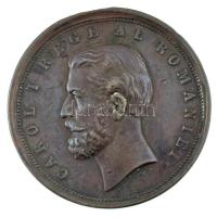 Románia 1881. "I. Károly / A Román Királyság kikiáltása 1881. május 10." bronz emlékérem. Szign.: Friedrich Wilhelm Kullrich (58mm) T:XF,VF ph, patina, ü. Romania 1881. "Carol I / Serbarea proclamarei regatului (Proclamation of the Kingdom of Romania)" bronze commemorative medallion. Sign.: Friedrich Wilhelm Kullrich (58mm) C:XF,VF edge error, patina, ding