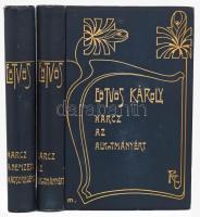 Eötvös Károly: Harcz a nemzeti alkotmányért, Harcz a nemzeti hadseregért . Eötvös Károly Munkái XX és -XXIV. kötet Bp., [1905], Révai. Kiadói aranyozott, dombornyomott, szecessziós egészvászon-kötés, Gottermayer-kötés, festett lapélekkel, a borítón minimális kopással,