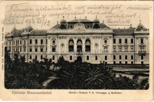 1903 Rimaszombat, Rimavská Sobota; Gömör-Kishont vármegyeház. Lévai Izsó kiadása / Gemer-Malohont County Hall (EK)