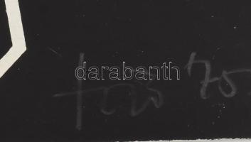 Fajó János (1937-2018): Vonaltól a struktúráig II. szitanyomat, karton 1975. Szitanyomat, karton. Je...