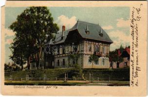 1905 Fenyőháza, Lubochna; Gyógyfürdő, vízgyógyintézet és nyaralótelep (bérlő Jáhn Nándor) / spa, villa, hotel (EM)