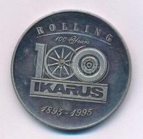 1995. "100 éves az Ikarus" egyoldalas fém emlékérem kapszulában (40mm) T:UNC patina