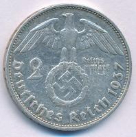 Német Harmadik Birodalom 1937G 2M Ag "Hindenburg" T:XF 
German Third Reich 1937G 2 Mark A...