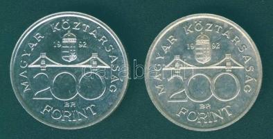 1992. 200Ft Ag "MNB" (2x) T:BU,2
