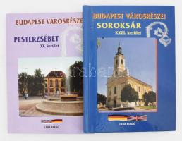 Budapest városrészei sorozat 2 kötete: Pesterzsébet (XX. kerület); Soroksár (XXIII. kerület). Főszerk.: Kasza Sándor. Bp., 1997-2000, CEBA. Magyar, angol és német nyelven. Kiadói kartonált papírkötés.