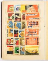 288 db vegyes gyufacímke, 6 lapos, A5-ös berakóban