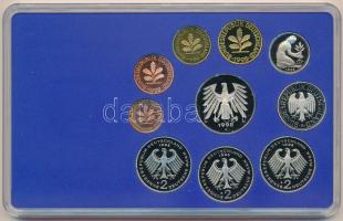 NSZK 1998A 1pf-5M (10xklf) forgalmi sor műanyag dísztokban, külső karton tokkal T:PP 
FRG 1998A 1 P...