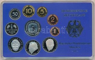 NSZK 1998D 1pf-5M (10xklf) forgalmi sor műanyag dísztokban, külső karton tokkal T:PP 
FRG 1998D 1 P...