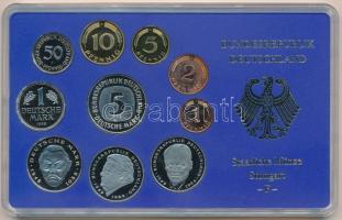 NSZK 1998F 1pf-5M (10xklf) forgalmi sor műanyag dísztokban, külső karton tokkal T:PP 
FRG 1998F 1 P...